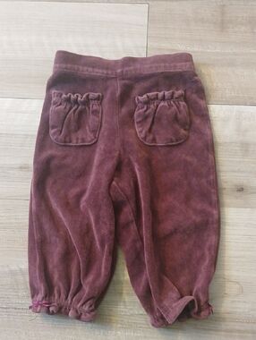 Gymboree Plum Velour Pull-On Joggers Velour Size 12-18 Months (J)